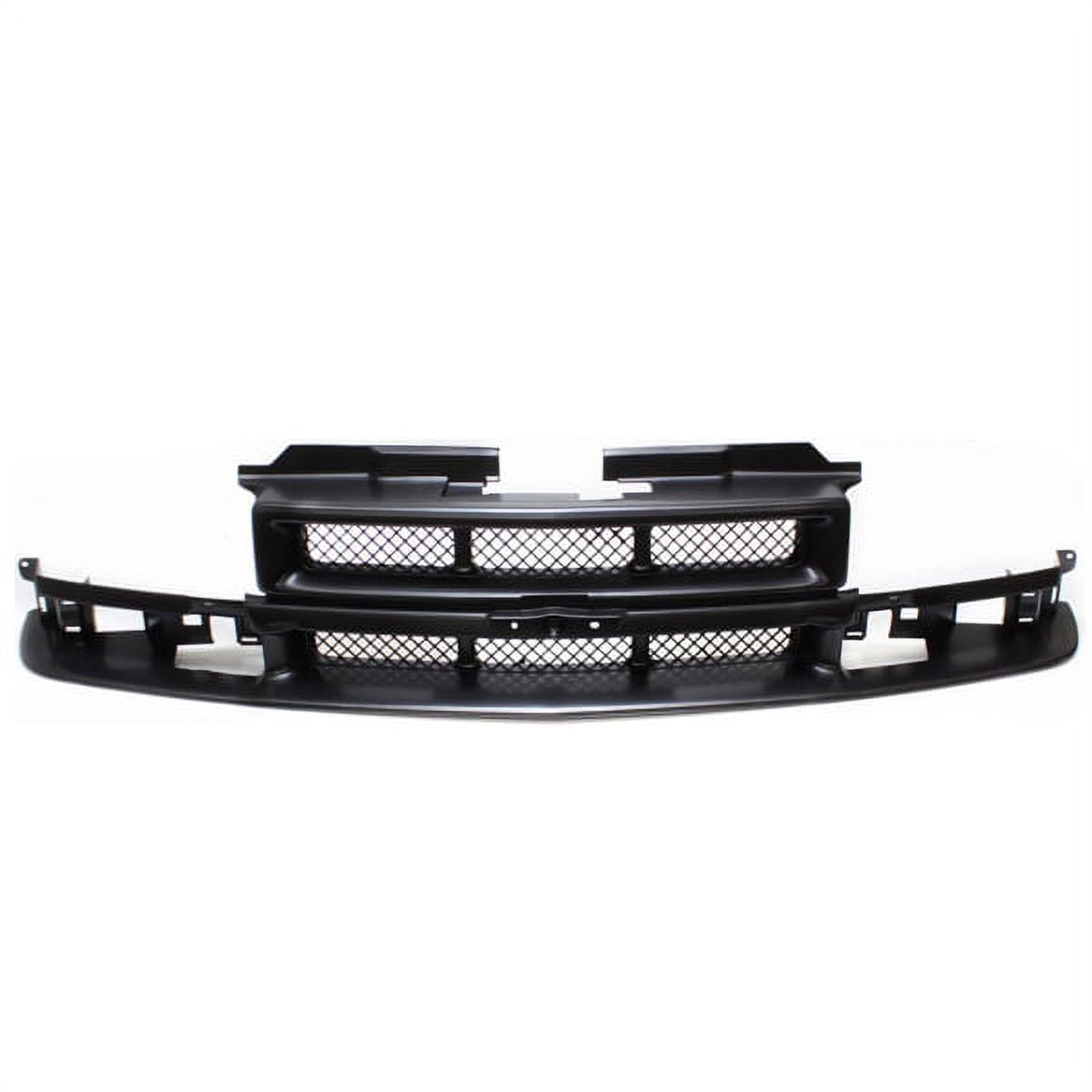 Black Billet Grille Insert For 1994-1997 Chevy S-10 & Blazer Pickup – Stainless Steel (2-Piece Set)