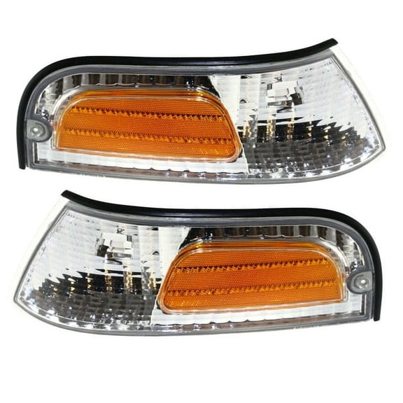 For 98-11 Crown Vic Park Corner Light Turn Signal Marker Lamp Assembly Set PAIR