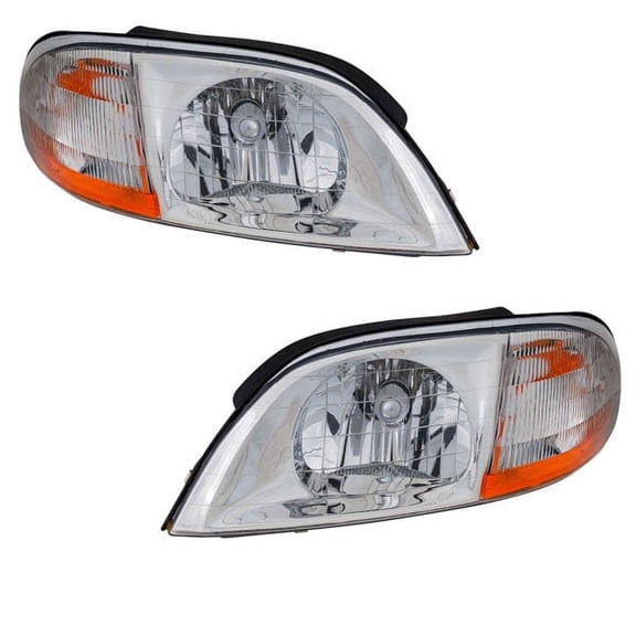 For 99-03 Windstar Van Headlight Headlamp Halogen Head Light with Bulb PAIR SET