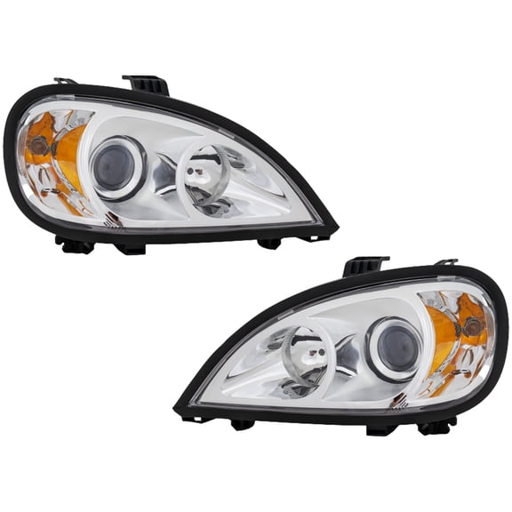 For 99-15 Columbia Projector Halogen Headlights Chrome Interior w/Bulbs SET PAIR