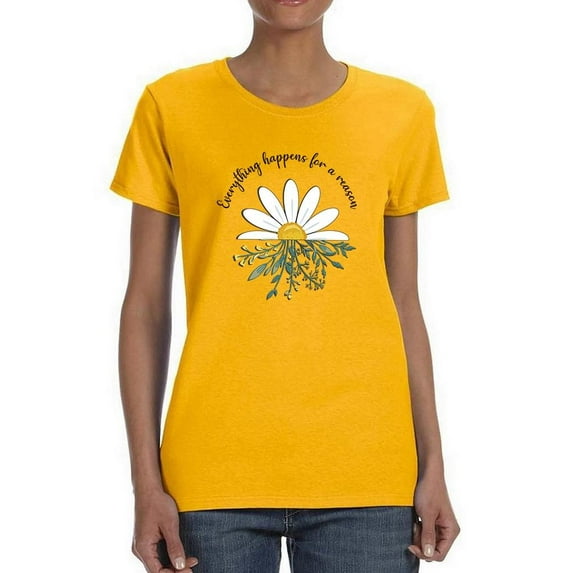 For A Reason Daisy T-Shirt Women -Image by Shutterstock, Female 4X-Large