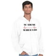 thumbnail image 1 of For A Second Bored Me EKG Humor Unisex Fleece Graphic Zip Up Hoodie Brisco Brands 5X, 1 of 5