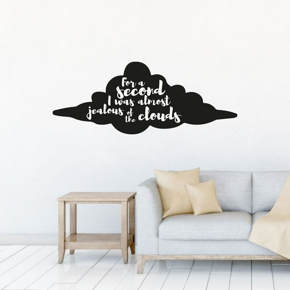 For A Second I Was Almost Jealous OF The Clouds Beautiful Clouds Design Vinyl Wall Art Wall Sticker Wall Decal Home Kids Room Study Room Boys Girls Room Wall Décoration Design Décor Size (6x10 inch)