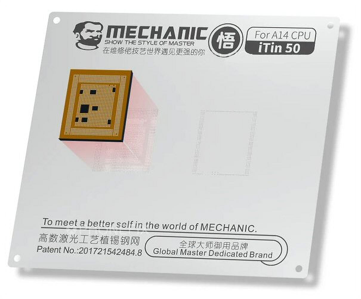For A14 CPU Mechanic iTin 50 Reballing Stencil