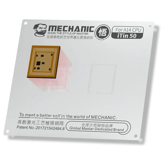 For A14 CPU Mechanic iTin 50 Reballing Stencil