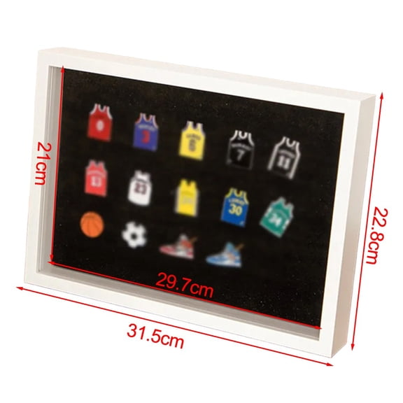 For A4 Medal Badge Display Frame With 3Cm Hollow Opening Wooden Design