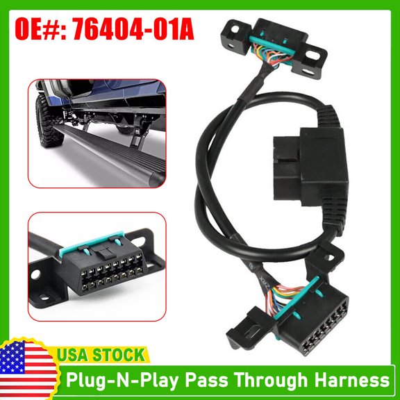 For AMP Research PowerStep 76404-01A Plug and Play Pass Through Harness
