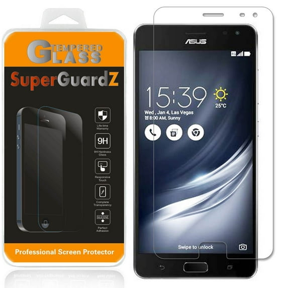 For ASUS Zenfone AR - SuperGuardZ Tempered Glass Screen Protector, 9H, Anti-Scratch, Anti-Bubble, Anti-Fingerprint
