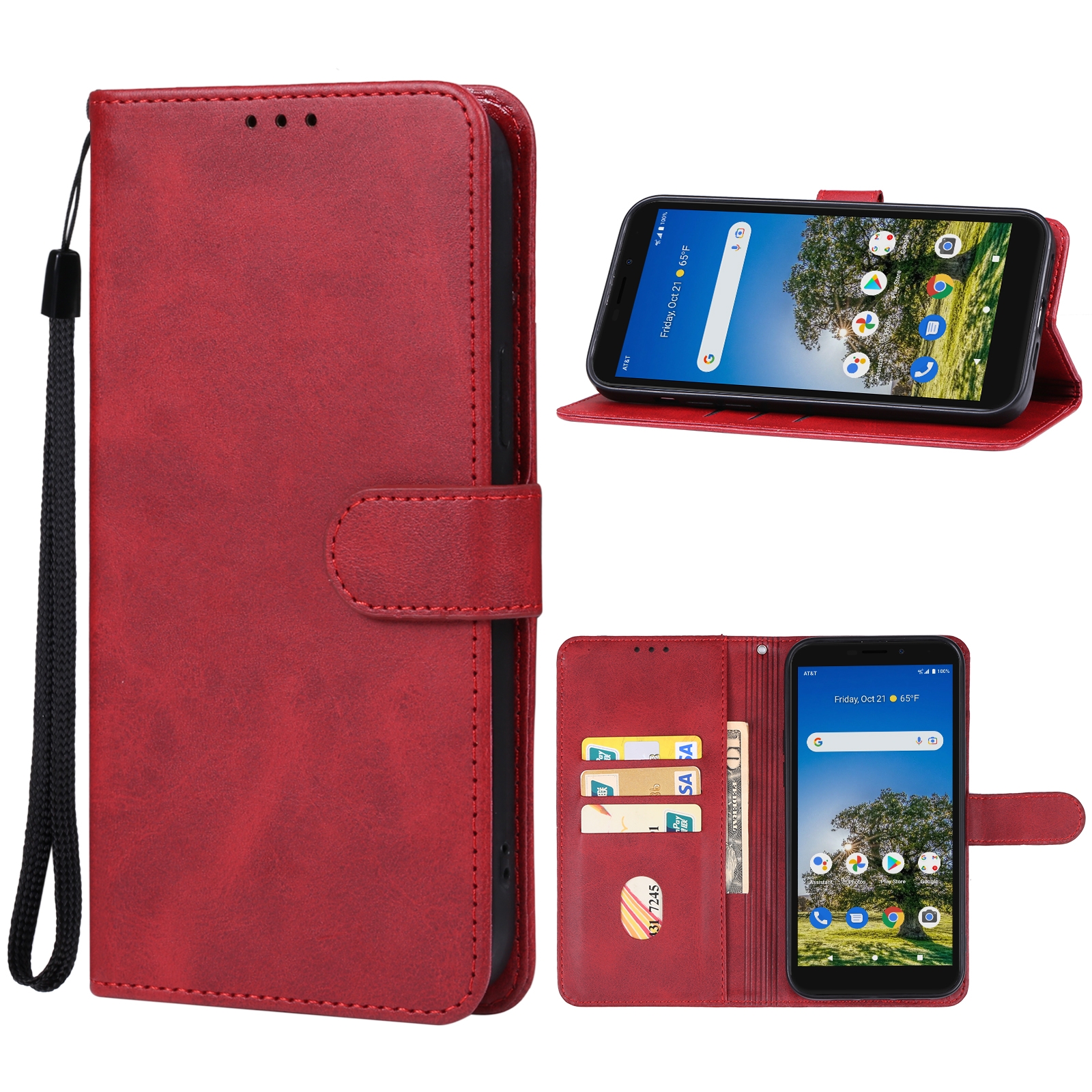 For AT&T Calypso 3 U328AA Leather Phone Case