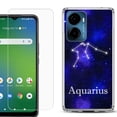 thumbnail image 1 of For AT&T Propel 2 5G Phone Case Cover, Shockproof Bumper Hybrid Case with Tempered Glass Screen Protector, by OneToughShield - Aquarius, 1 of 3