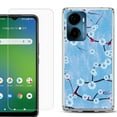 thumbnail image 1 of For AT&T Propel 2 5G Phone Case Cover, Shockproof Bumper Hybrid Case with Tempered Glass Screen Protector, by OneToughShield - Blossom Sky, 1 of 3