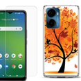 thumbnail image 1 of For AT&T Propel 2 5G Phone Case Cover, Shockproof Bumper Hybrid Case with Tempered Glass Screen Protector, by OneToughShield - Golden Tree, 1 of 3