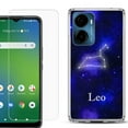 thumbnail image 1 of For AT&T Propel 2 5G Phone Case Cover, Shockproof Bumper Hybrid Case with Tempered Glass Screen Protector, by OneToughShield - Leo, 1 of 3