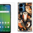 thumbnail image 1 of For AT&T Propel 2 5G Phone Case Cover, Shockproof Bumper Hybrid Case with Tempered Glass Screen Protector, by OneToughShield - Owl Mix, 1 of 3