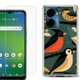 thumbnail image 1 of For AT&T Propel 2 5G Phone Case Cover, Shockproof Bumper Hybrid Case with Tempered Glass Screen Protector, by OneToughShield - Songbird, 1 of 3