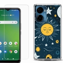 For AT&T Propel 2 5G Phone Case Cover, Shockproof Bumper Hybrid Case with Tempered Glass Screen Protector, by OneToughShield - Sun N Star