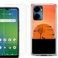 thumbnail image 1 of For AT&T Propel 2 5G Phone Case Cover, Shockproof Bumper Hybrid Case with Tempered Glass Screen Protector, by OneToughShield - Sunset Dachshund, 1 of 3