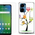 thumbnail image 1 of For AT&T Propel 2 5G Phone Case Cover, Shockproof Bumper Hybrid Case with Tempered Glass Screen Protector, by OneToughShield - Tree Owl, 1 of 3
