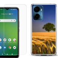 thumbnail image 1 of For AT&T Propel 2 5G Phone Case Cover, Shockproof Bumper Hybrid Case with Tempered Glass Screen Protector, by OneToughShield - Wheatfield, 1 of 3