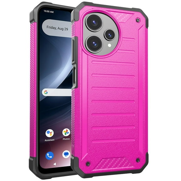 For AT&T Verge 2 SN333A Premium Tough Hybrid Cell Phone Cover Case - PTF Pink