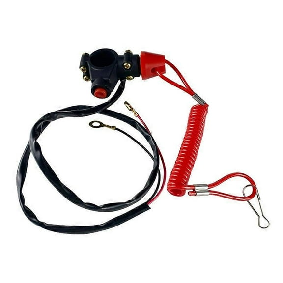 For ATV Quad Engine Emergency Kill Stop Switch Push Button Motor Tether Lanyard