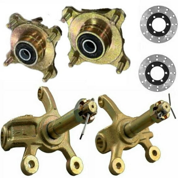 For ATV Quad Go Kart 4 Stud Front Wheel Hub Steering Knuckle Spindle Brake Disc