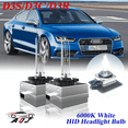 thumbnail image 1 of For AUDI S7 2013 2014 2015 2016 D3S HID Headlight High/Low Beam 6000K Crystal White Xenon Bulbs Set 2, 1 of 12