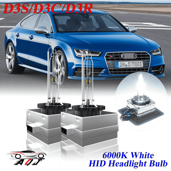 For AUDI S7 2013 2014 2015 2016 D3S HID Headlight High/Low Beam 6000K Crystal White Xenon Bulbs Set 2
