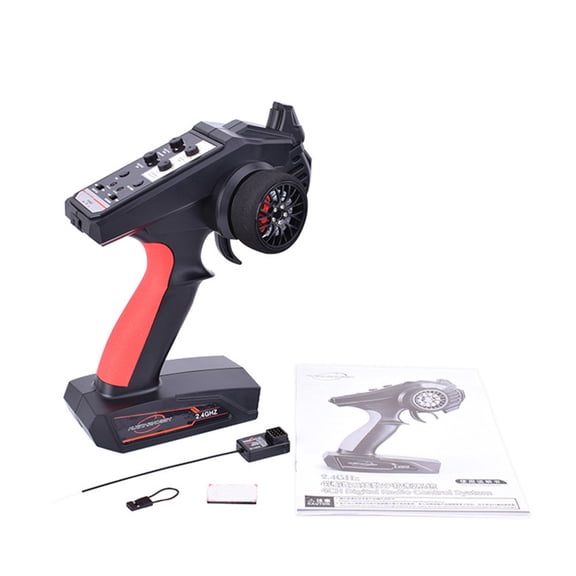 For AX6S 4-Channel RC Controller with Built-in Antenna Ergonomic Design, Low Voltage Warning for Long-Term Use