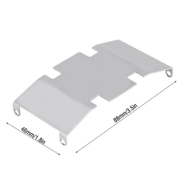 For AXIAL SCX10 II 90046 Upgrade Silver Stainless Steel Skid Plates, Chassis Guard