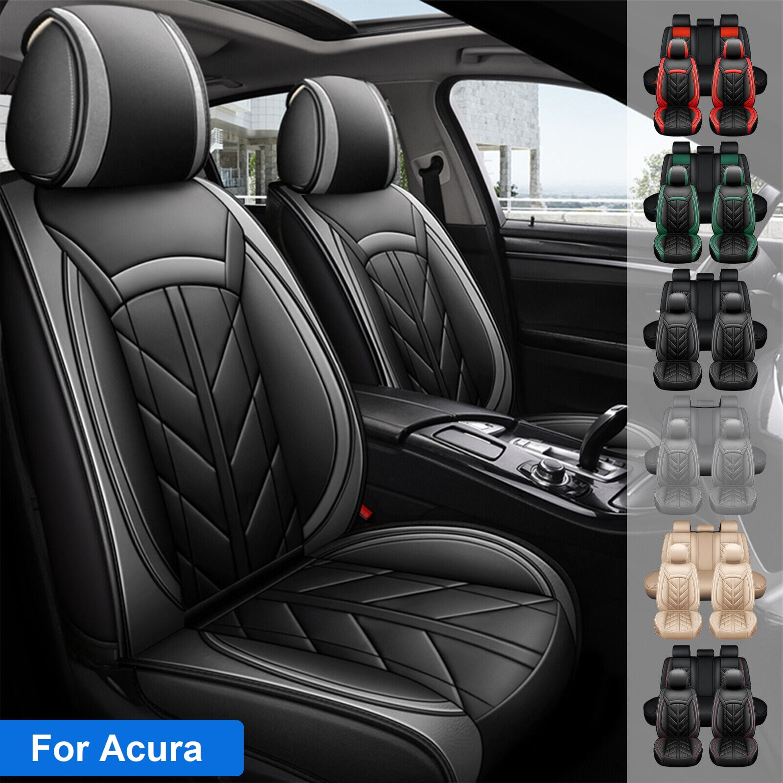 For Acura 5 Seats Car Seat Covers, Waterproof Leather Auto Cushion