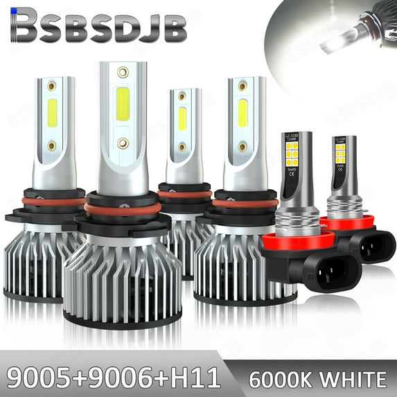 For Acura CSX 2006-2011 LED Headlight High Low Beam + Fog Light Bulbs 6000K