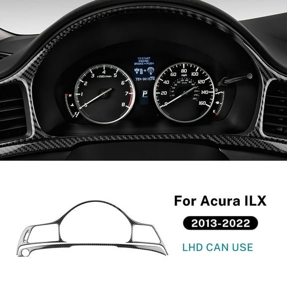 For Acura ILX 2013 2014 2015 2016 2017 2018 2019 2020 2021 2022 Car Dashboard Frame Real Soft Carbon Fiber Sticker Accessories.
