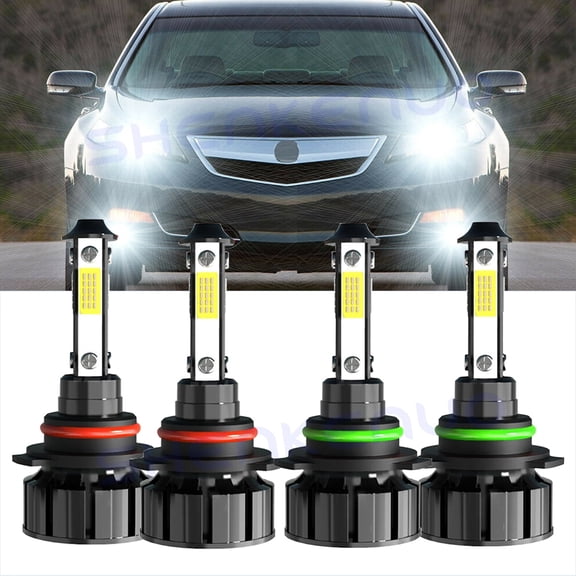 For Acura Integra 1994-2001 6000K LED Headlight High Low Beam Bulbs Combo 4X