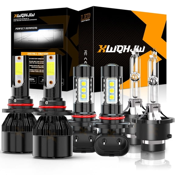 For Acura MDX 2007-2011 2012 2013 HID LED Headlight bulbs Hi/Lo+Fog Light Kit
