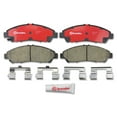 thumbnail image 1 of For Acura MDX ZDX Front Disc Ceramic Slotted Brake Pad Set with Hardware Brembo, 1 of 4