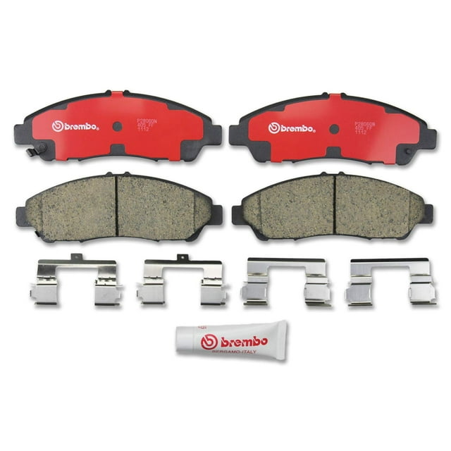 For Acura MDX ZDX Front Disc Ceramic Slotted Brake Pad Set with Hardware Brembo