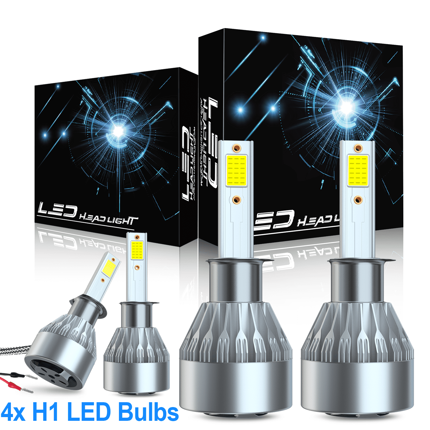 For Acura RSX 2004 2003 2002 H1 LED Headlight High/Low Bulbs Combo 6500K White Bright