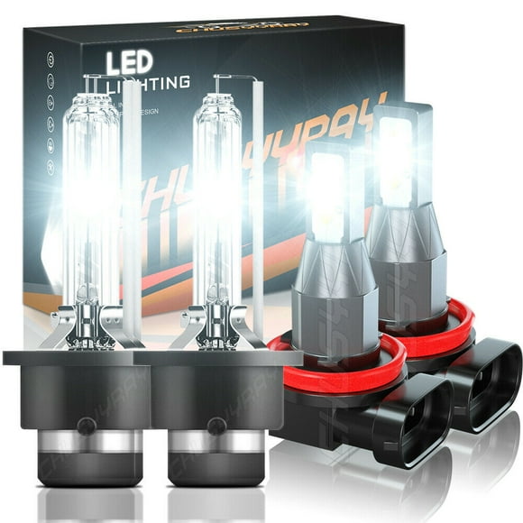 For Acura Rdx 2007-2017 D2S Hid/Led Headlight Low Beam+H11 Fog Light Bulbs 6000K