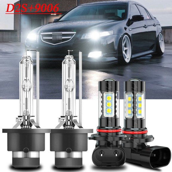 SYJIIP TL D2S HID Headlight 6000K White Automotive Bulb fits Acura 4 Pack