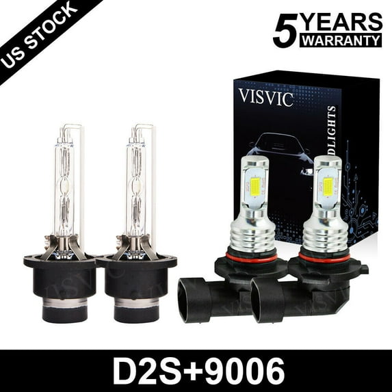 For Acura TL 2004 2005 2006 Front HID Headlight High/Low Beam Fog Light 4×Bulbsr
