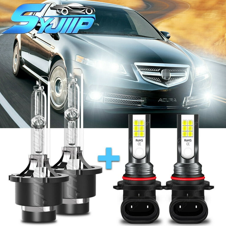 For Acura TL 2004 2005 2006 HID Headlight LED Fog light 6000K D2S 9145
