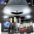 thumbnail image 1 of For Acura TL 2009-2014 Front LED HID Headlights Hi/Lo BULBS DRL Fog Light 8x Bulbs 6000K, 18000lm, 1 of 12