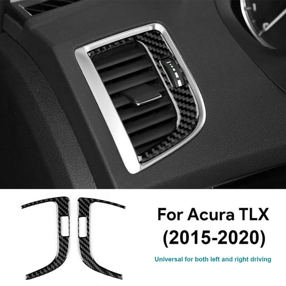 For Acura TLX 2015 2016 2017 2018 2019 2020 Car Side of the Central Control Outlet Accessories Real Soft Carbon Fiber Sticker.