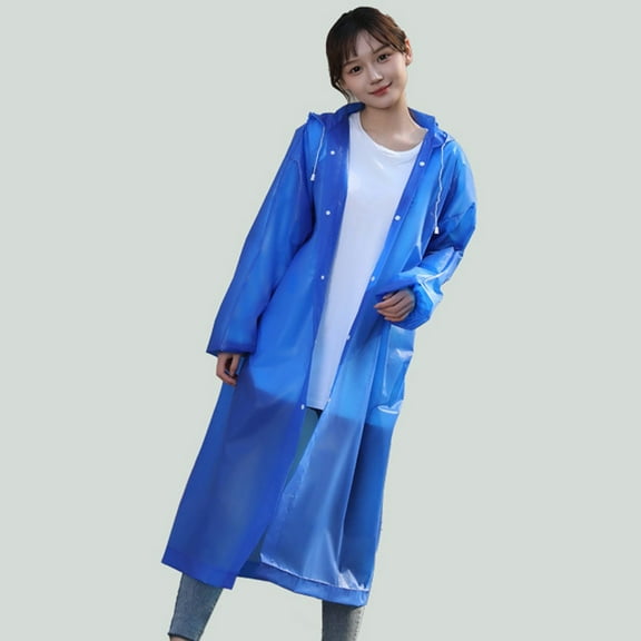 For Adult Thickened Waterproof Raincoat With Hood Long Outdoor Rain Cape