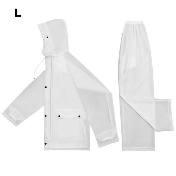 For Adults Waterproof Pvc Rain Suit Set Jacket And Pants For Riders Cyclists