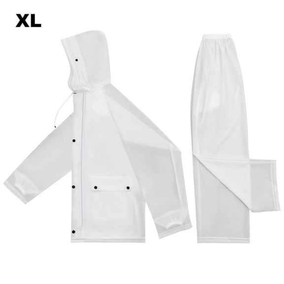For Adults Waterproof Pvc Rain Suit Set Jacket And Pants For Riders Cyclists
