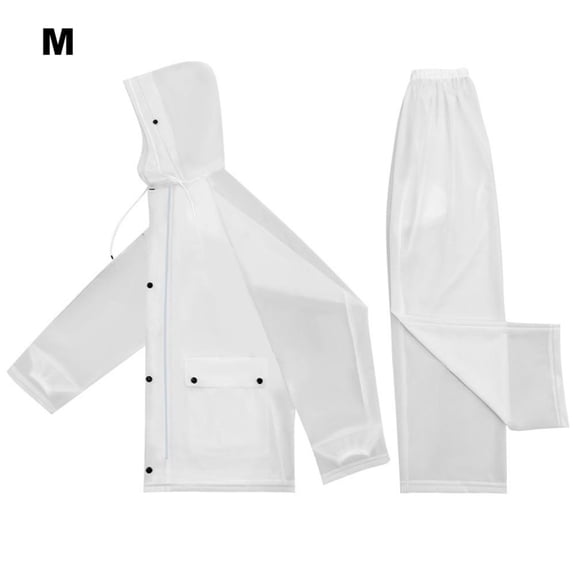 For Adults Waterproof Pvc Rain Suit Set Jacket And Pants For Riders Cyclists