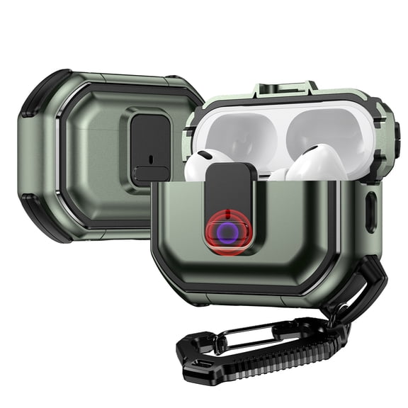 For AirPods 3 Switch Button Hybrid with Belt Loop - Midnight Green