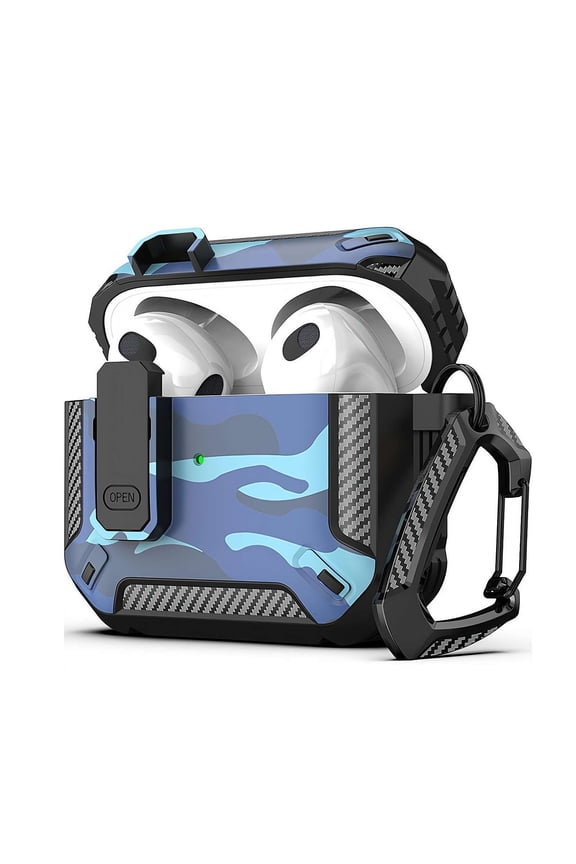 For AirPods 4 Case with Lock, AirPods 4th Generation Case Cover Shockproof AirPod Gen 4 Protective Cases with Keychain